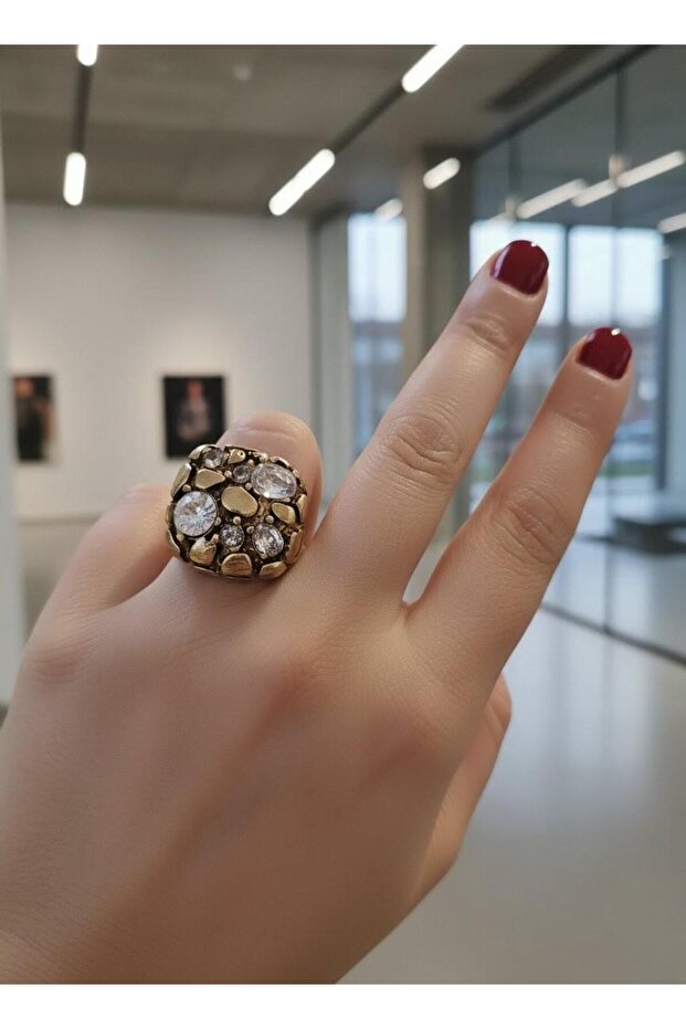 Women's Trend Handmade Zircon Stone Antique Ring