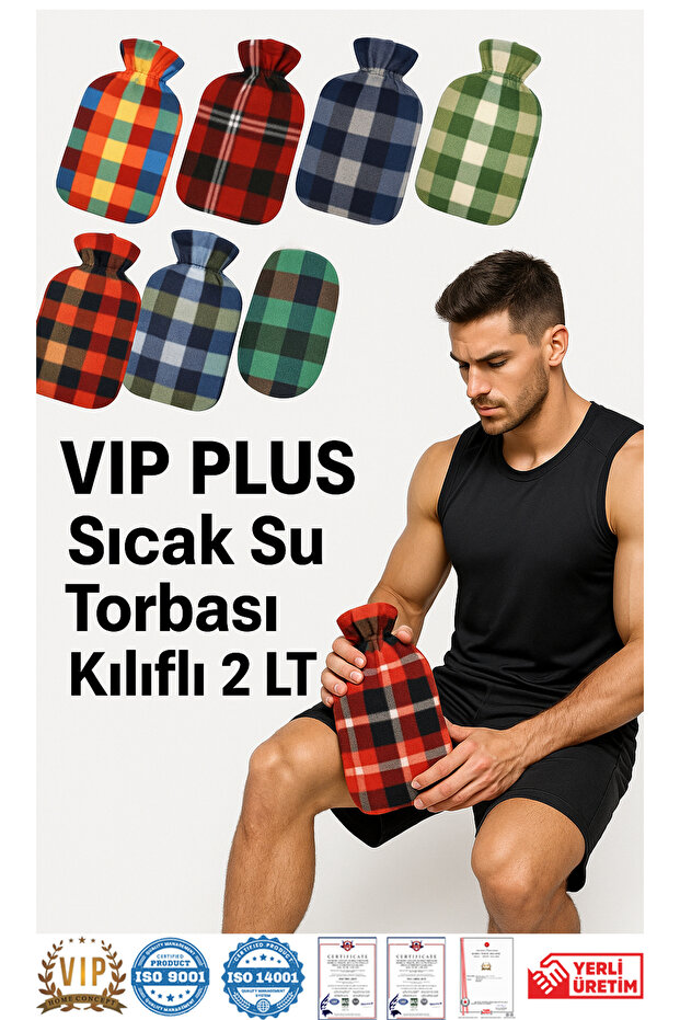 حقيبة ماء ساخن مع غطاء 2 لتر حقيبة سخان بنمط VIP PLUS