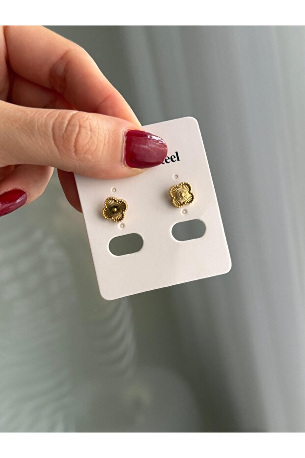 Minimal Yonca Küpe - 2