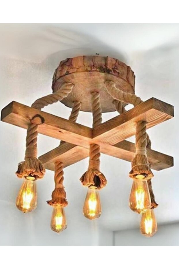 Ofspls546 Doğal ahşap Avize - 1