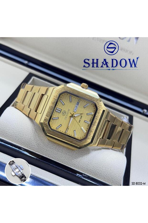 ساعة رجالية أنيقة - علبة مربعة مثمنة الأضلاع - وظيفة اليوم والتاريخ - 2