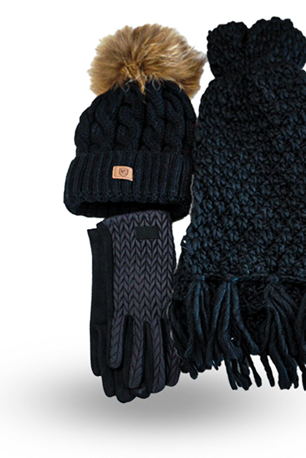 Hat, Scarf, Gloves Set - 3