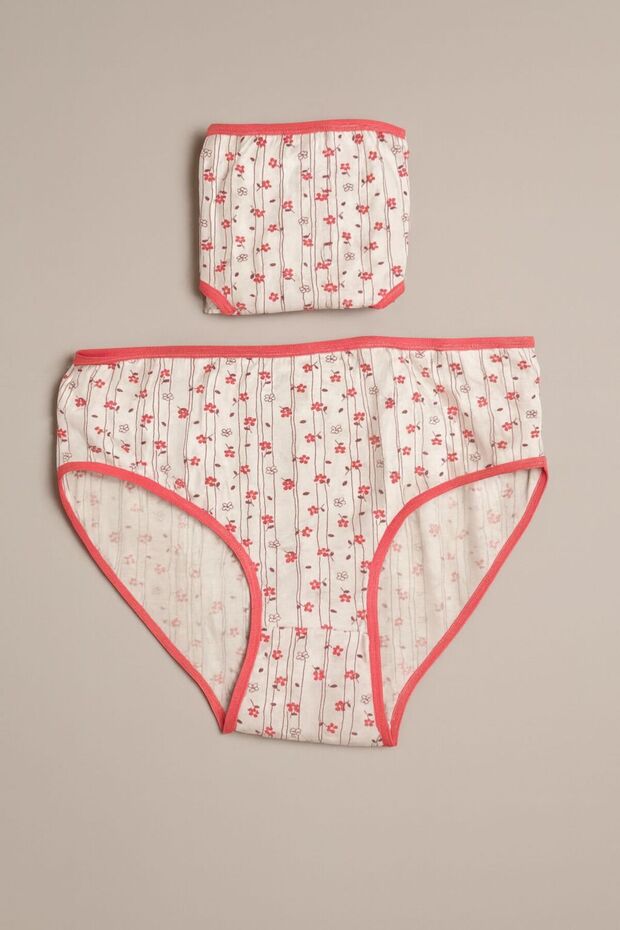 Plus size patterned 2 piece panty