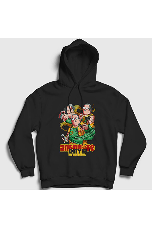 Unisex Black Taro Sakamoto Days Hooded Sweatshirt 584170Tt