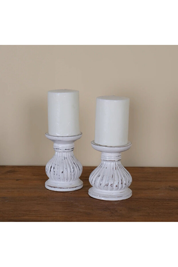 Ahşap mini mumluk - 1