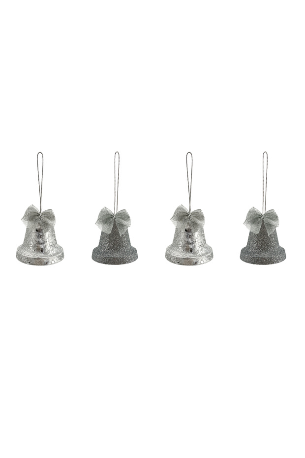 Hanging Bells Silver 6cm 4Pcs/Box