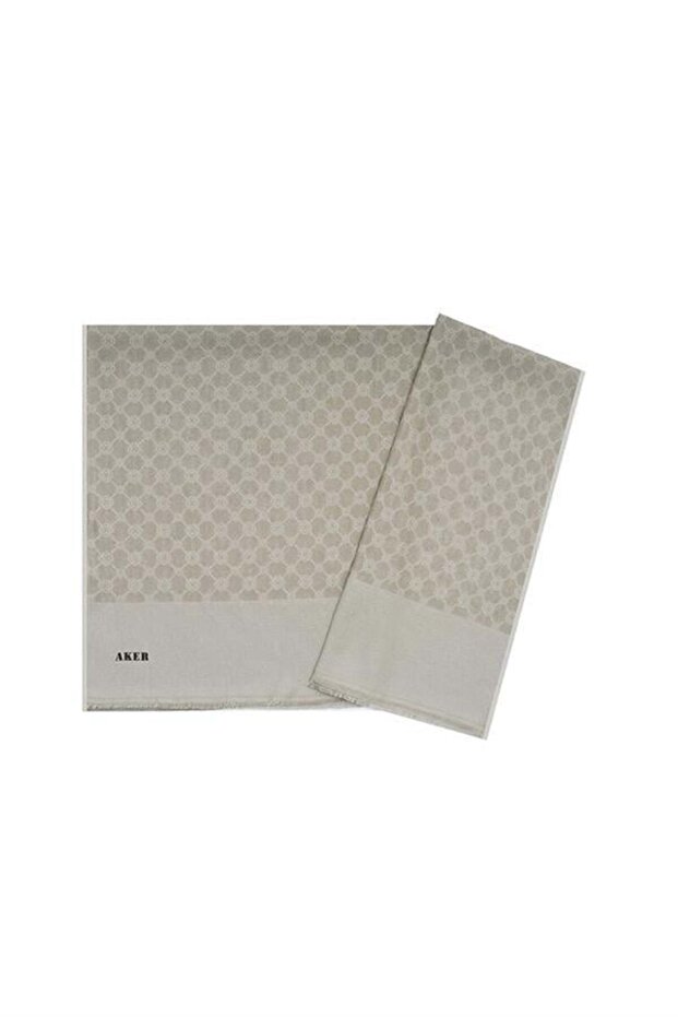 Σάλι Elegance Monogram - Stone 982 - 1