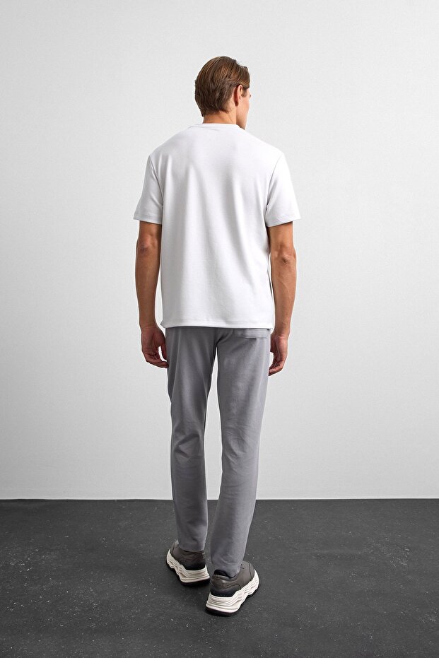 Gri Regular Fit Basıc Tişört - 4