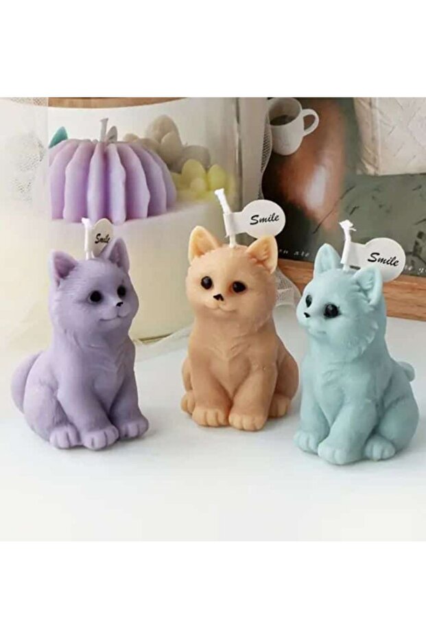 Kedi Silikon Mum Kalıbı - 1