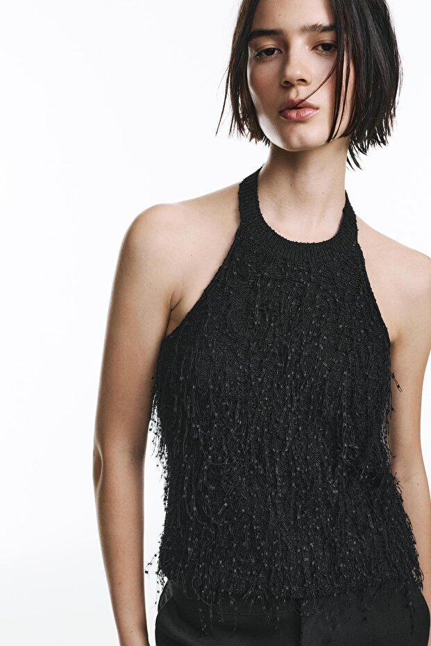 Püsküllü halter top - 6