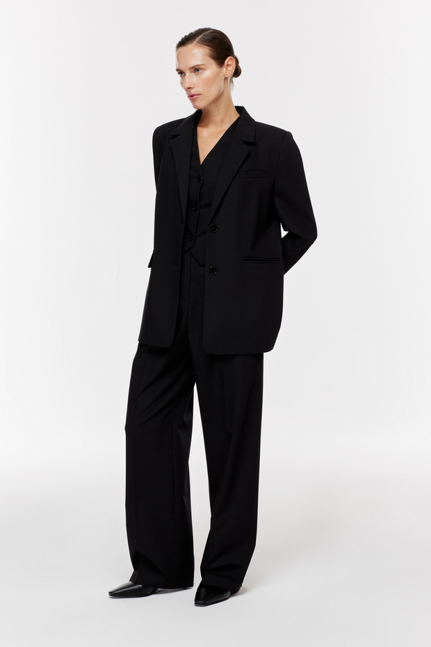 Kruvaze Oversize Blazer Ceket - 3