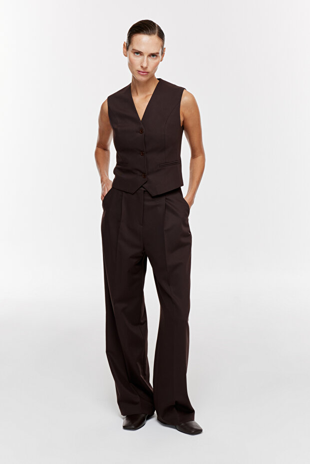 V Yaka Blazer Yelek - 3