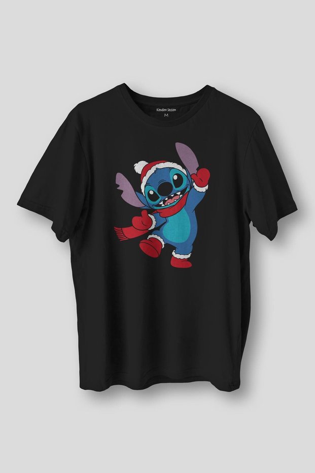 New Year T-Shirt Cute Christmas Christmas Day New Year Stitch Printed Unisex T-Shirt