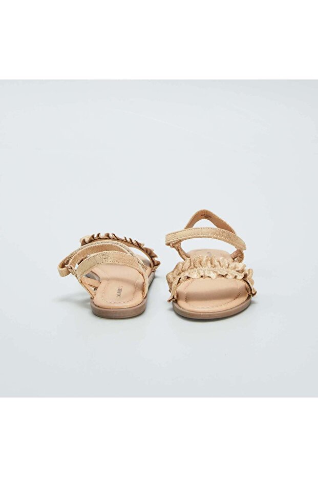 صندل مسطح باللون الأصفر - 3