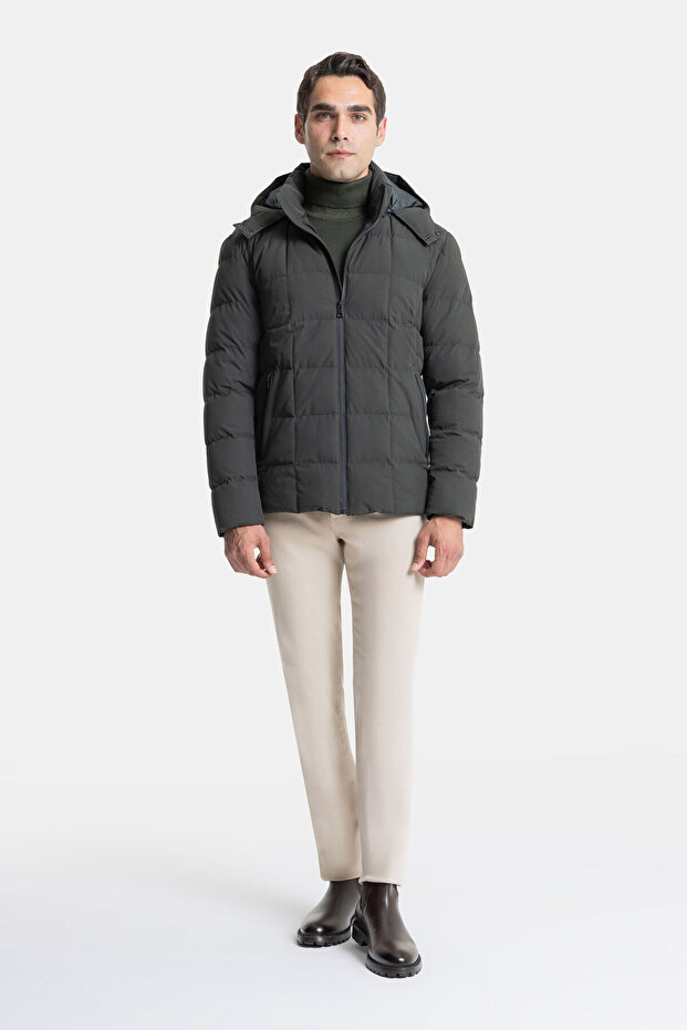 KAPUŞONLU HAKİ MONT - 5