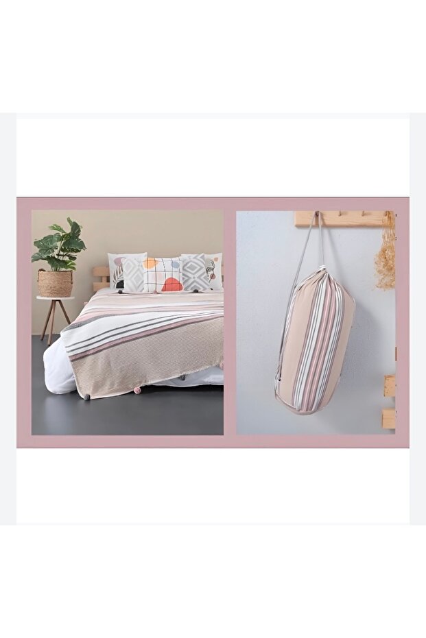 بطانية مزينة بالبومبون - 1