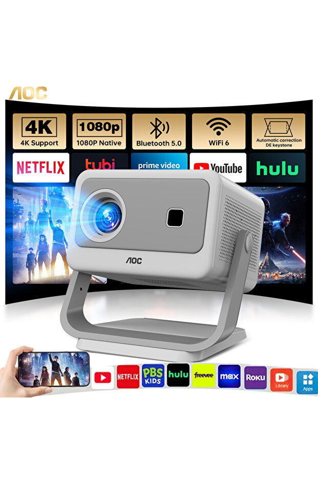 -Portable-Projector|1080P-Resolution|Compatible-with-IOS-Android-PC-PS4-PS5 - 1