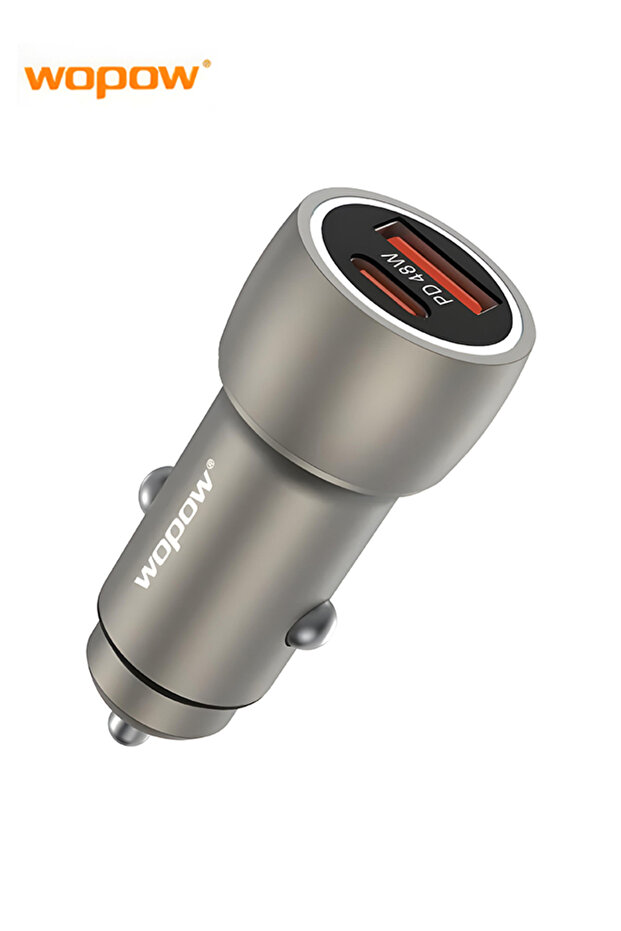 شاحن سيارة سريع الشحن CQ007 بمنفذي USB (PD/USB-A) بقوة 48 وات