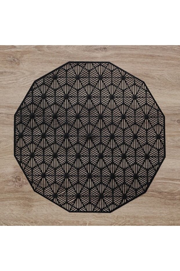 Onekado 6-Piece American Placemat Round Gold – Dando 38 cm – Pvc Decorative Table Mat