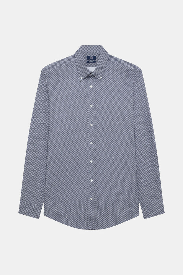 BASKI DESENLİ GÖMLEK - 1