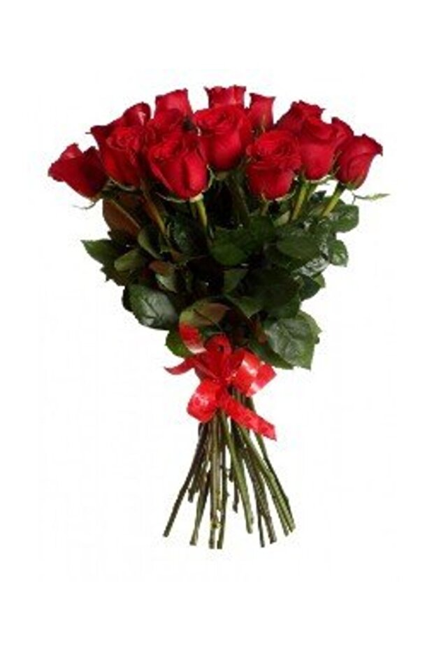 Simple Bunch (20 Red Roses with Ribbon Bow)