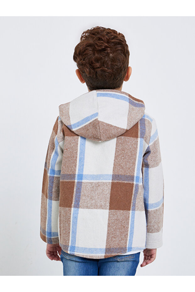 سترة منقوشة بغطاء رأس - 5