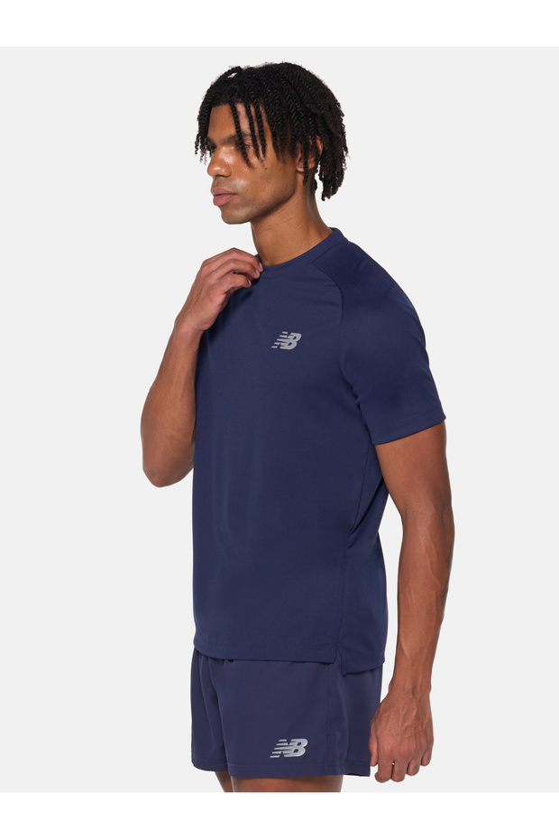 Men Navy Blue Training T-Shirt