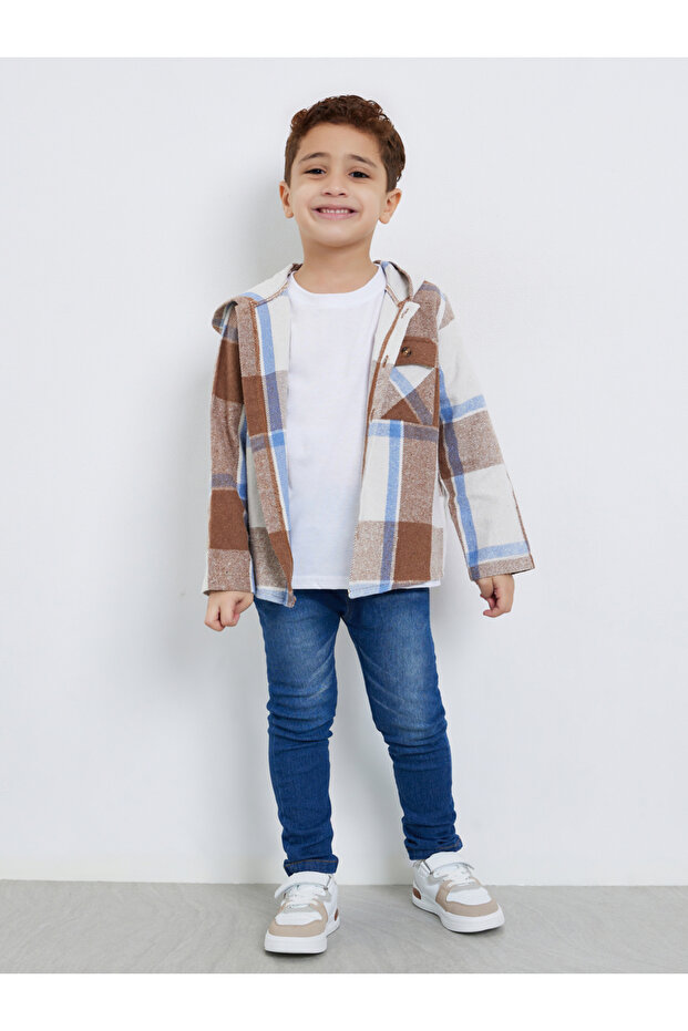 سترة منقوشة بغطاء رأس - 2