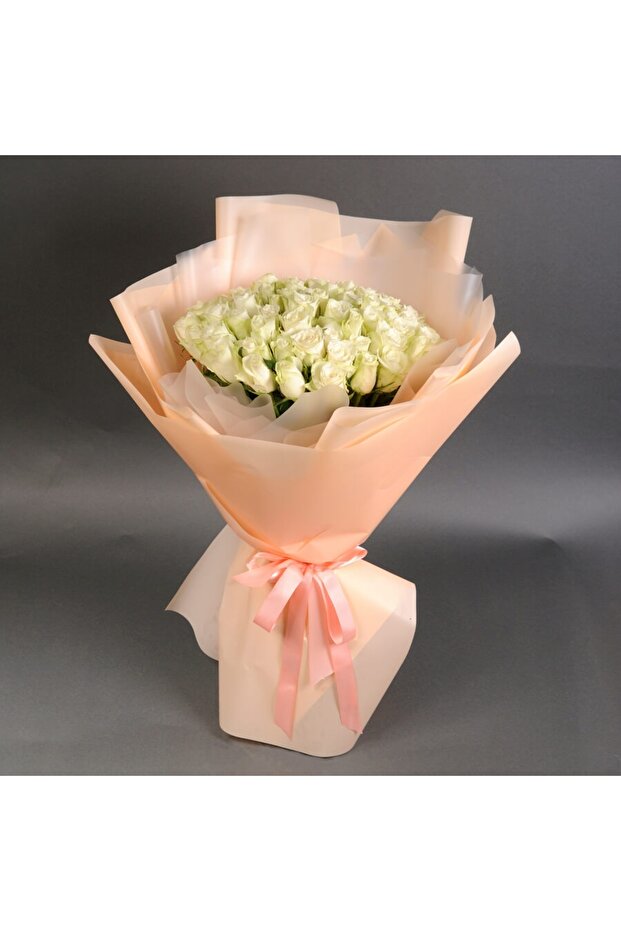 51 White Roses Bunch