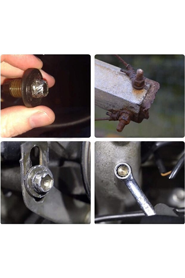 Complete kit for extracting broken screws, reverse thread extractor drills, - 6