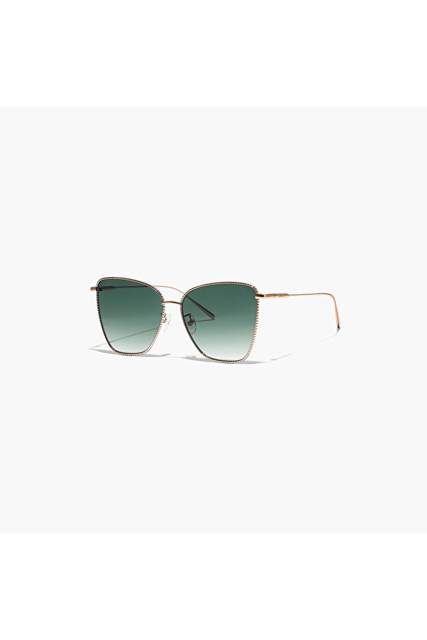 DAHLIA Green Lens 58 mm Cat Eye Sunglasses