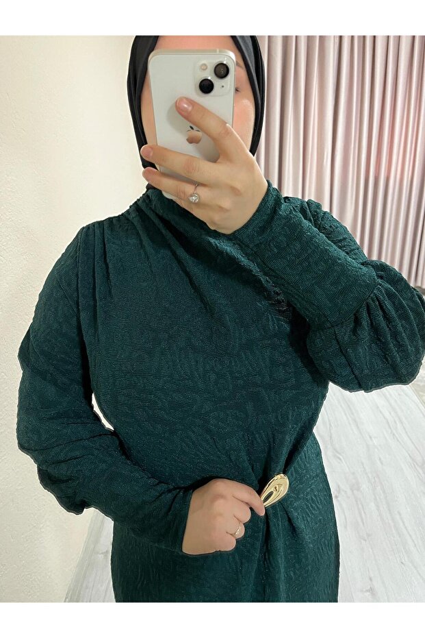 Tokalı simli elbise - 3