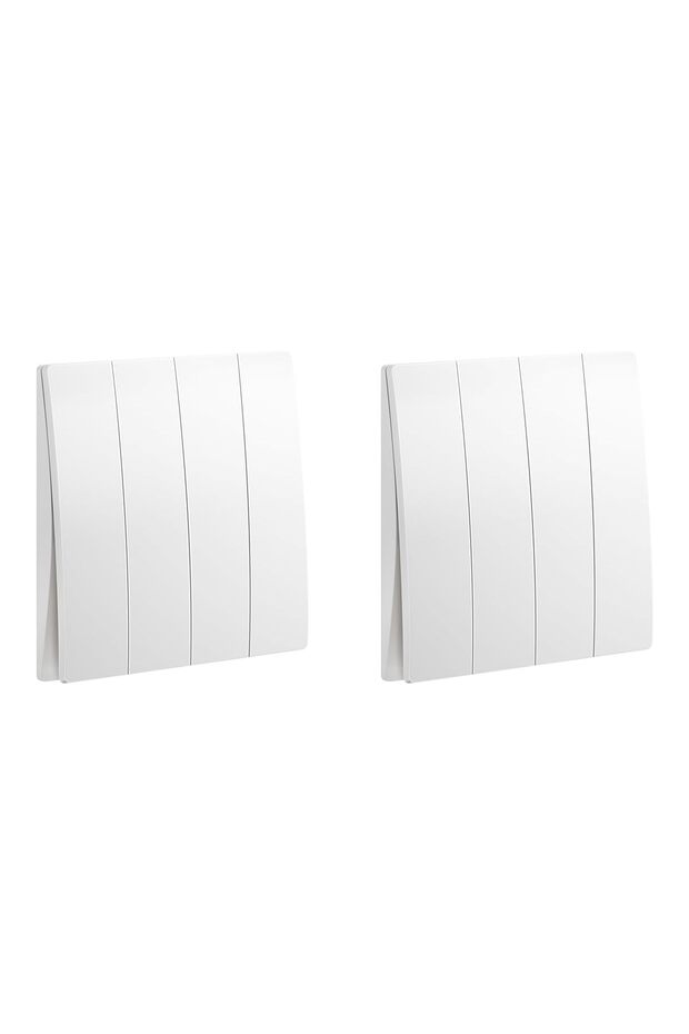 Legrand Mallia Senses Switch Matt White Screw Terminals 16A 250V (Pack of 2, 4-Gang 2-Way)
