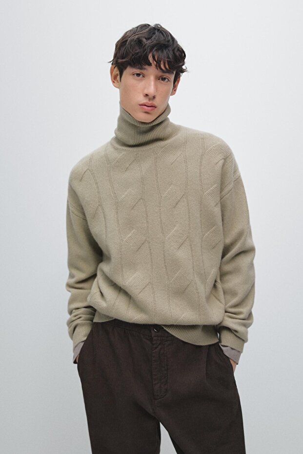 Wool blend high neck jumper - 2