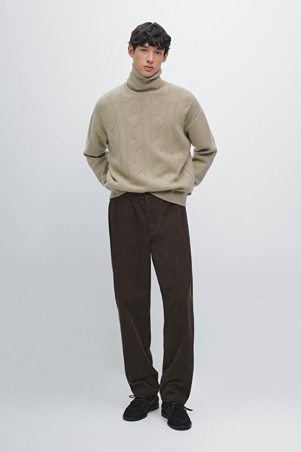 Wool blend high neck jumper - 1