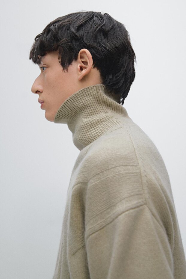 Wool blend high neck jumper - 4