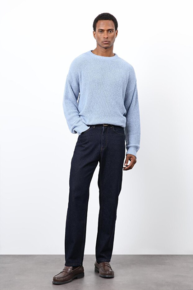 Bebe Mavi Örme Triko Erkek Kazak - 1