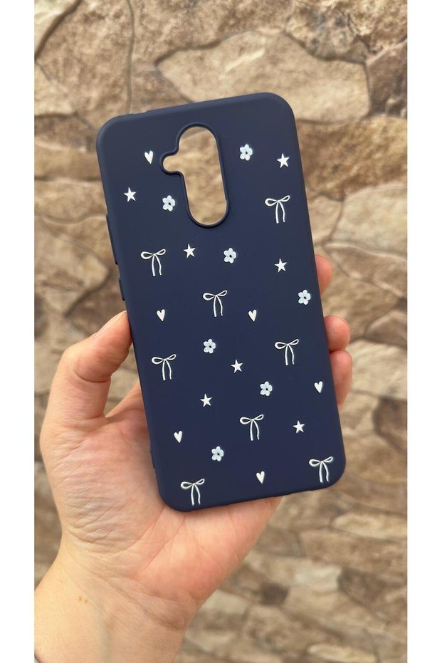 Huawei Mate 20 Lite Compatible Mini Bow Pattern Silicone Shock-Absorbing Classic Protective Rubber Case 277