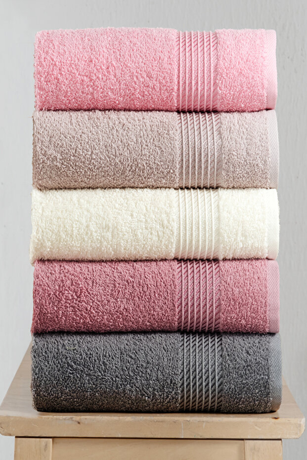 5-Piece 50X90 Towel Set, Hand-Face-Hair Towels – Soft, Durable & Stylish, Quick Drying, Bridal Gift