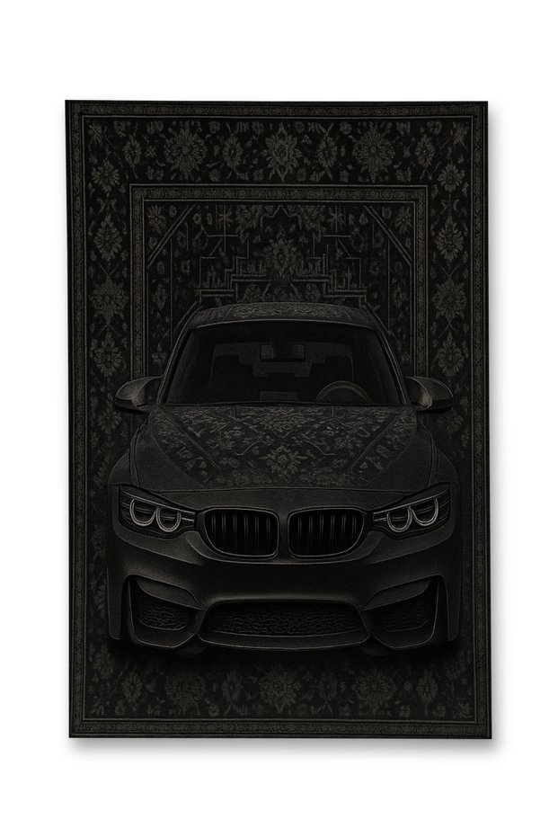 Mosso Car Themed Pattern Woven Base Vintage Decorative Carpet Mosso1837