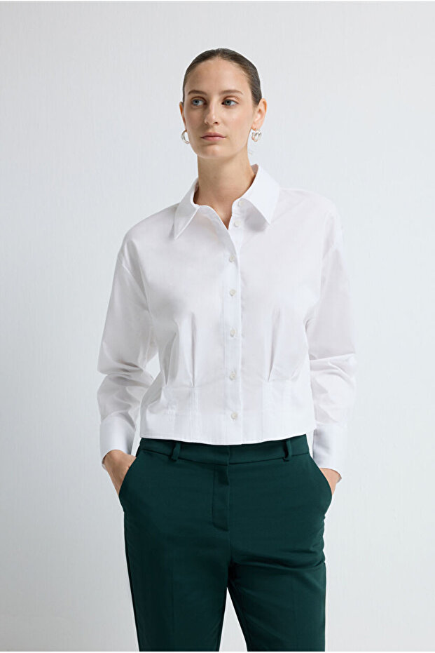 Pile Detaylı Gömlek - 4