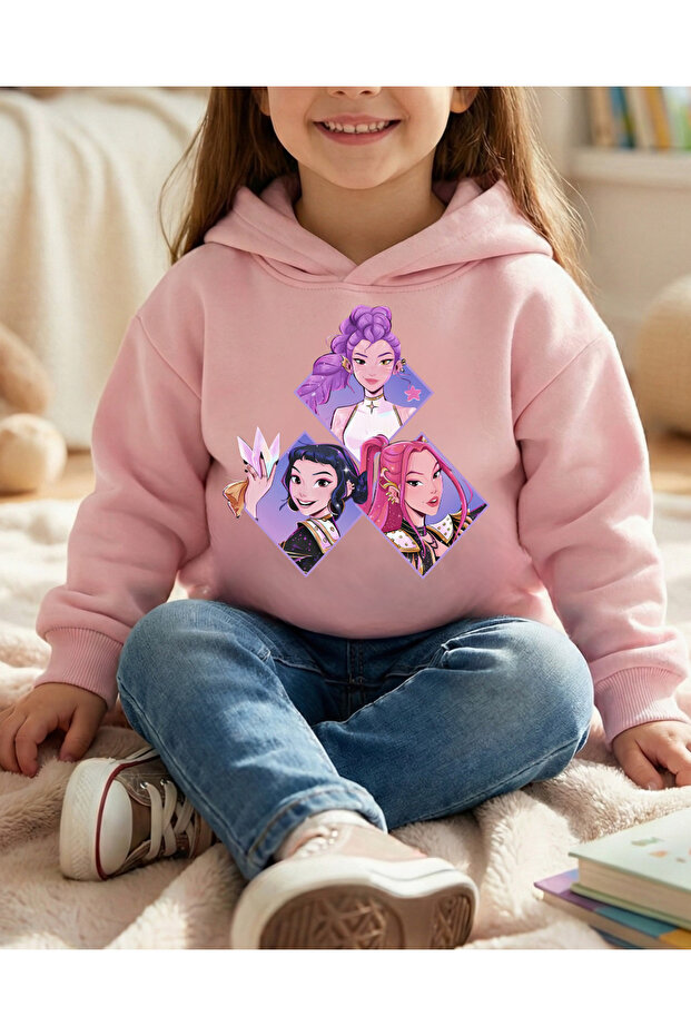 Young KPop Demon Hunters 3-Ply Thick Sweet Hoodie