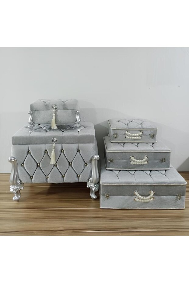 Trunk Bride Groom Suitcase Bag Engagement Dowry Chest 5-Piece 1204