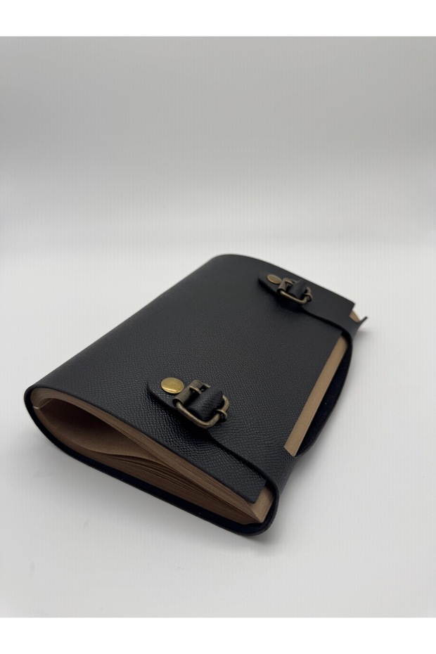 Faux Leather Raw Model Notebook Black - 1