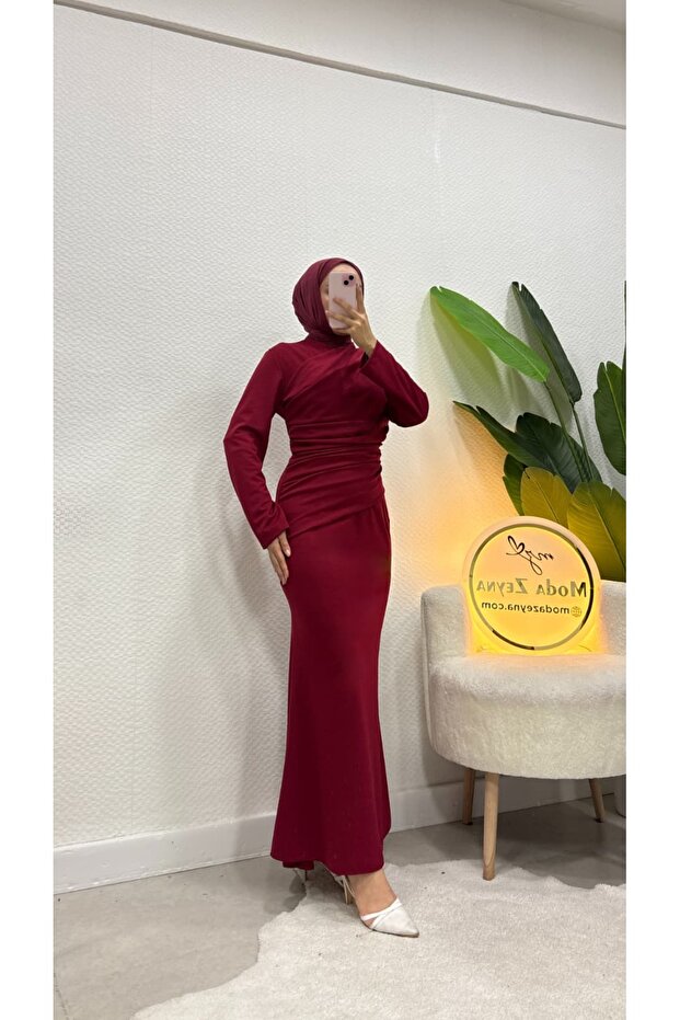 Nisa Draperli Tesettür Elbise - 4