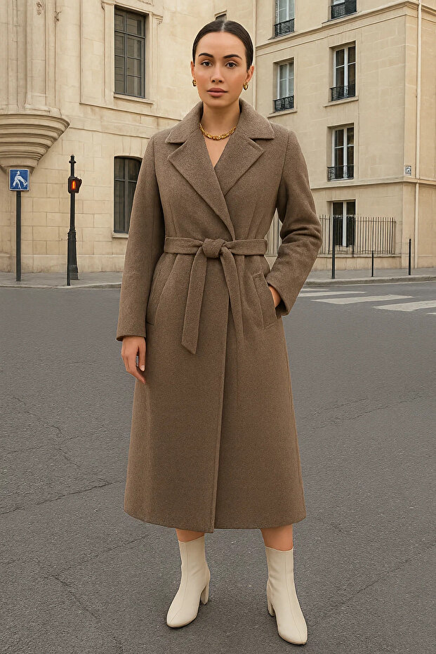 Women's Double-Breasted Casual Trend Mink Cashmere Coat