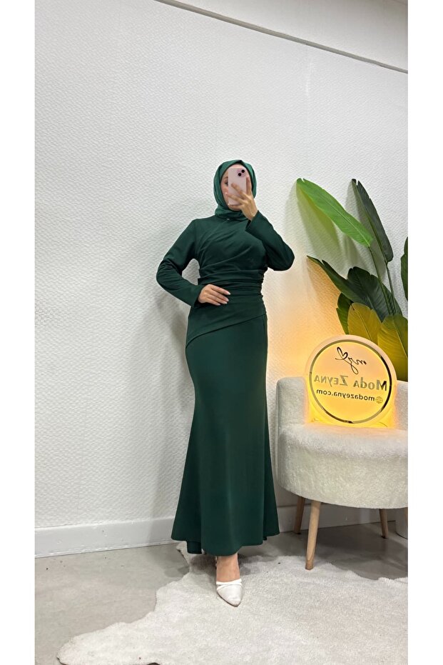 Nisa Draperli Tesettür Elbise - 2