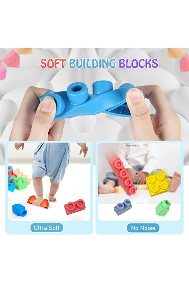 مكعبات بناء ناعمة للأطفال الصغار - 8