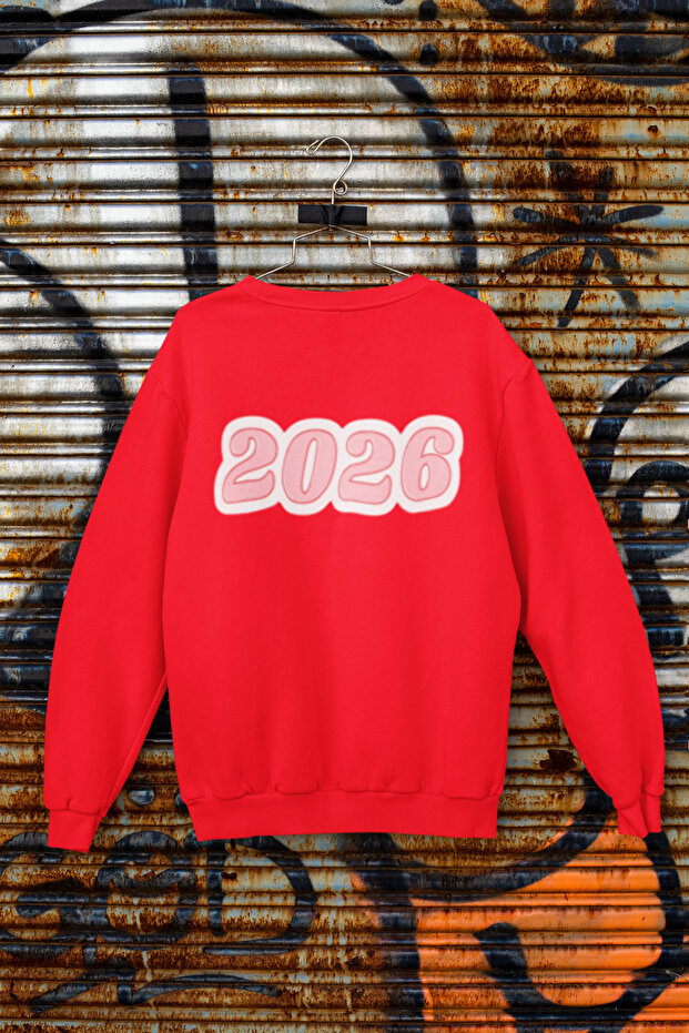 2026 Printed Cotton Long Sleeve 3 Yarn Sha Fleece-Lined Nisex Sweatshirt