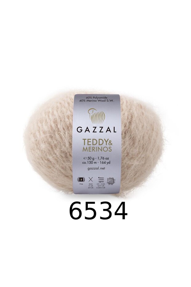 Gazzal Teddy Merino Premium Plush Knitting Yarn 5 Pack 250 Gr